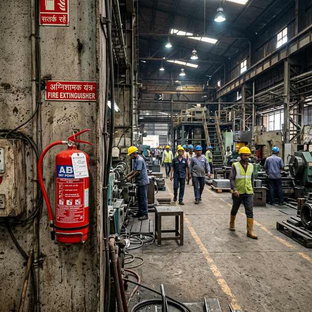 Indian Industrial Fire Safety Setup