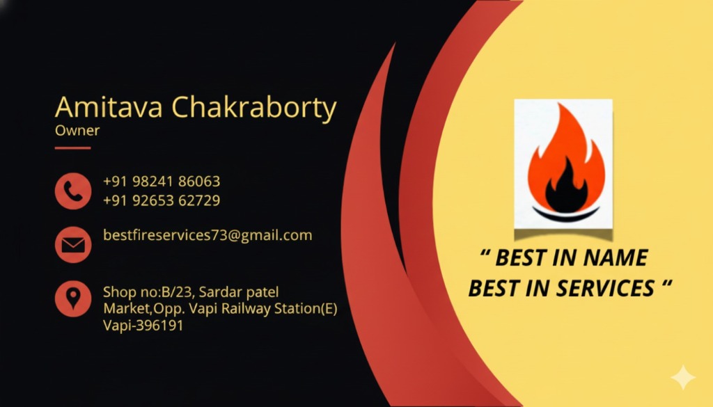 Best Fire Services - Visiting Card Back